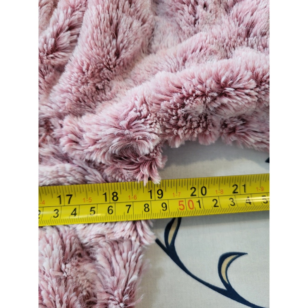 Simply Southern Womens Small Mauve Pink Faux Fur Sherpa Quarter Zip Pullover - Picture 5 of 7
